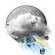Облачно,сильный дождь